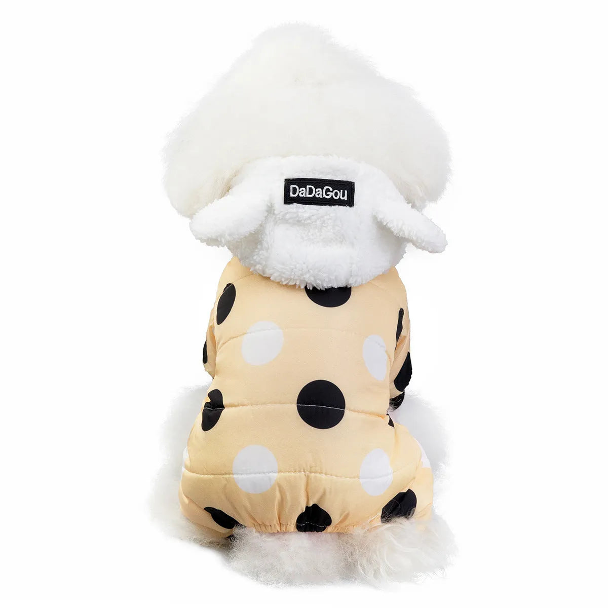 Warm cotton big polka dot four-leg coat in casual style, available in multiple colours and sizes
