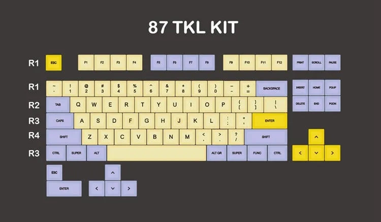 Retro mechanical keyboard with wired connection in black and white colour options