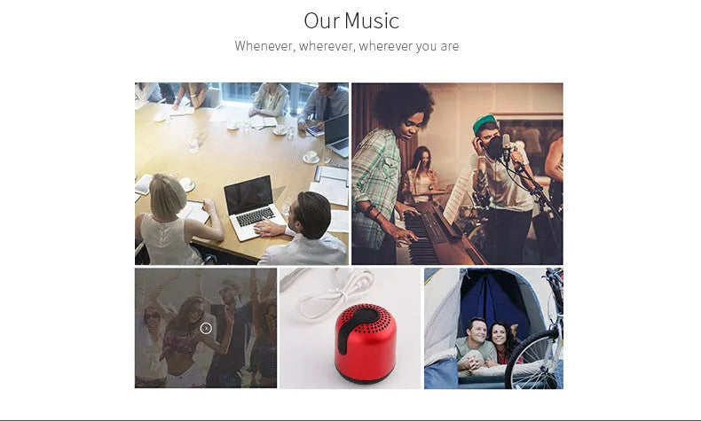 Hieha XQ11 small cylinder-shaped metal Bluetooth speaker in multiple colours