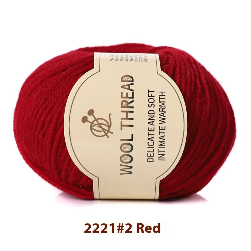 A single roll of hand-knitting wool yarn in a colour choice from over 30 options, for making baby clothes.