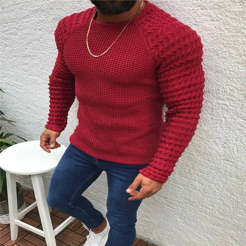 Men pullover sweater in grey, 90% acrylic, high temperature set, casual winter wear