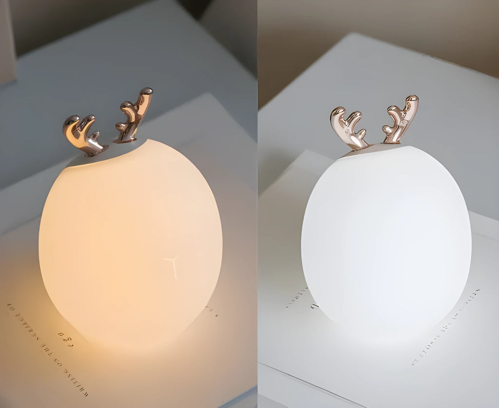 LED cartoon night light Rabbit style with USB cable, warm and cold light modes