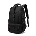 Men's large waterproof hiking backpack in Oxford cloth with air cushion back system, shown in a camouflage colour variant.