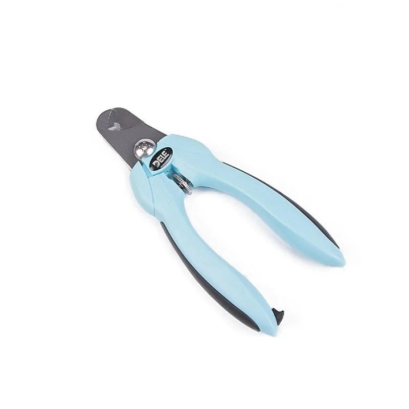 Adjustable rolling pet nail clippers with stainless steel blade and rubber handle, 16.5cm, in Light Pink
