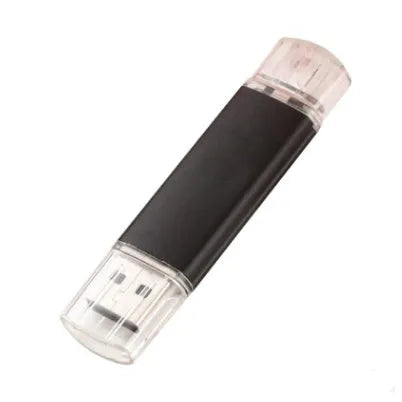 Multi-function three-in-one U disk with metal shell, USB 2.0, blue and black colours, 70mm size