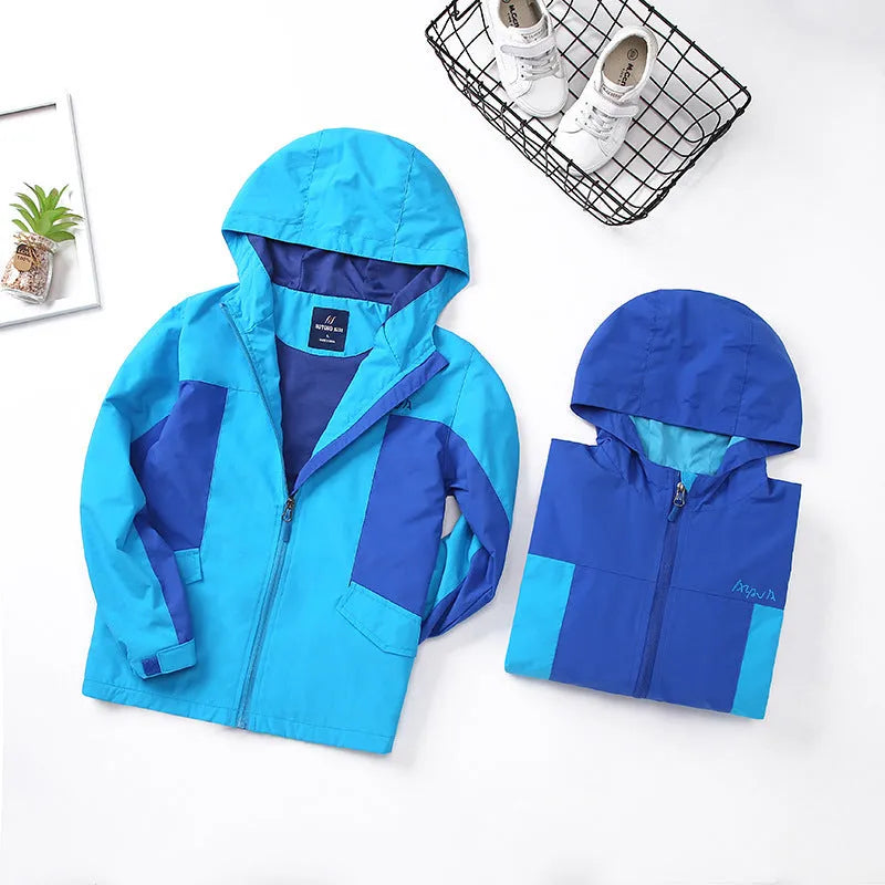 Boys' thin section autumn jacket in acetate fibre available in sizes S to 3XL