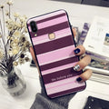 Vivo X21 silicone mobile phone case with grid pattern and rear fingerprint cutout