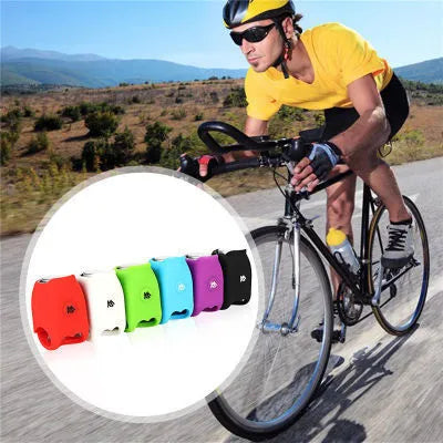 Violet bike electronic bell with 120dB horn, six voice modes, IPX4 waterproof silicone mount on handlebar