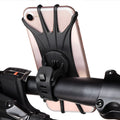 VUP Bicycle Stand Phone Holder Black with silicone strap and 360 degree rotation on a handlebar