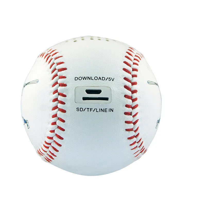Baseball-shaped Bluetooth wireless speaker in green colour option