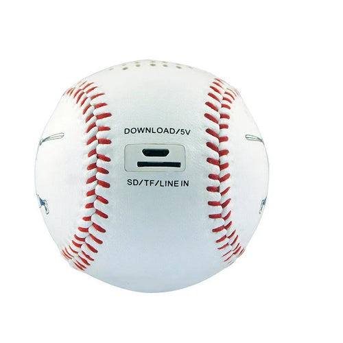 Baseball-shaped Bluetooth wireless speaker in green colour option