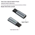 Black USB-C charging adapter for electric shavers with aluminium alloy casing and 4.3V 8W specifications