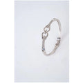 Zinc alloy simple ladies' bracelet with electroplated finish, bow and heart motifs, rose gold colour