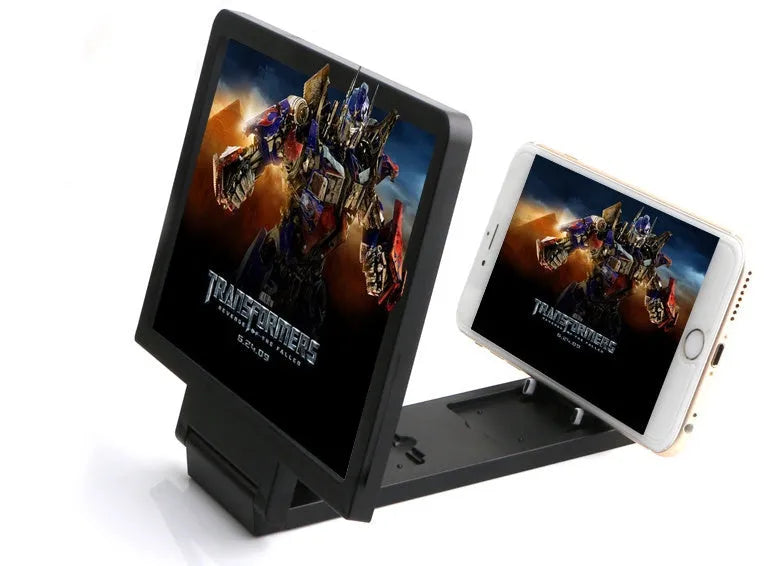 Black and white screen magnifier measuring 18cm by 12cm for mobile phone display amplification