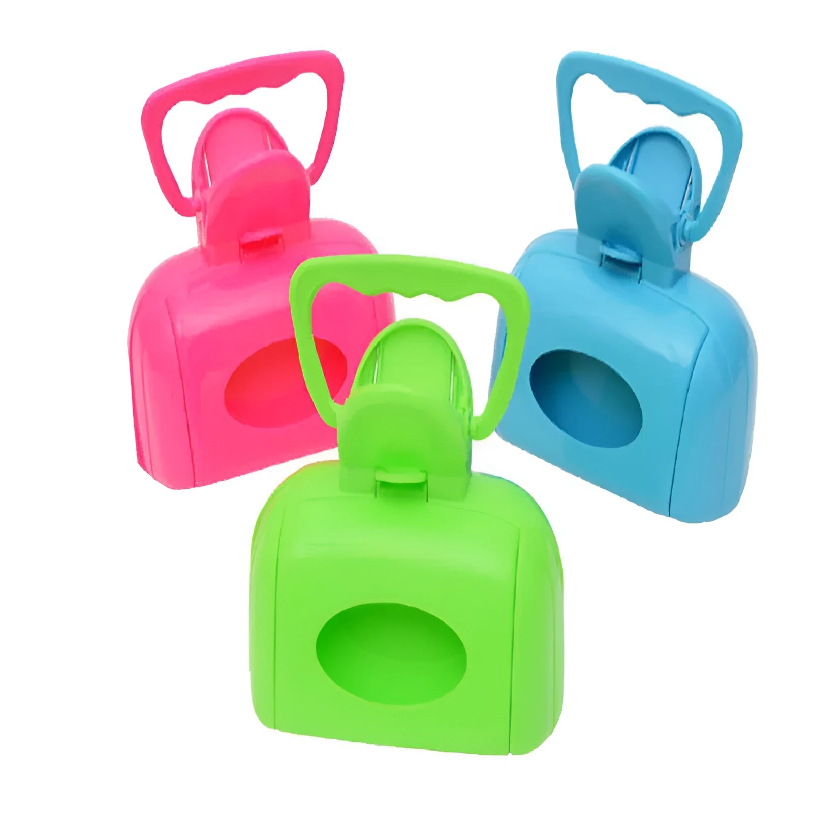 Pet toilet made from non-toxic PP plastic in blue, green, and red colours