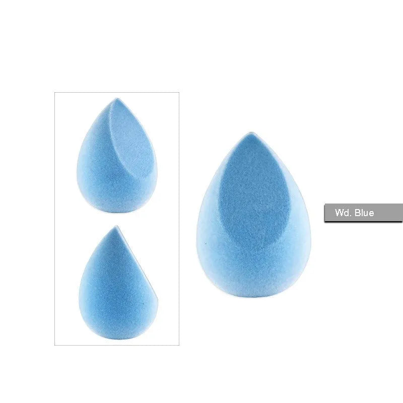 Non-latex makeup egg sponge puff with flocked surface in St Grey colour for wet and dry use