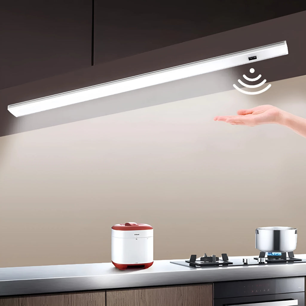 Aluminium profile LED strip bar light for cabinet and bookcase lighting in three sizes