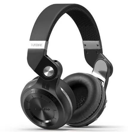 Bluedio T2 Plus wireless on-ear Bluetooth headphones in blue with headband and large earcups
