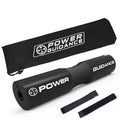 Black foam barbell shoulder pad with curved design and 45x10 cm dimensions