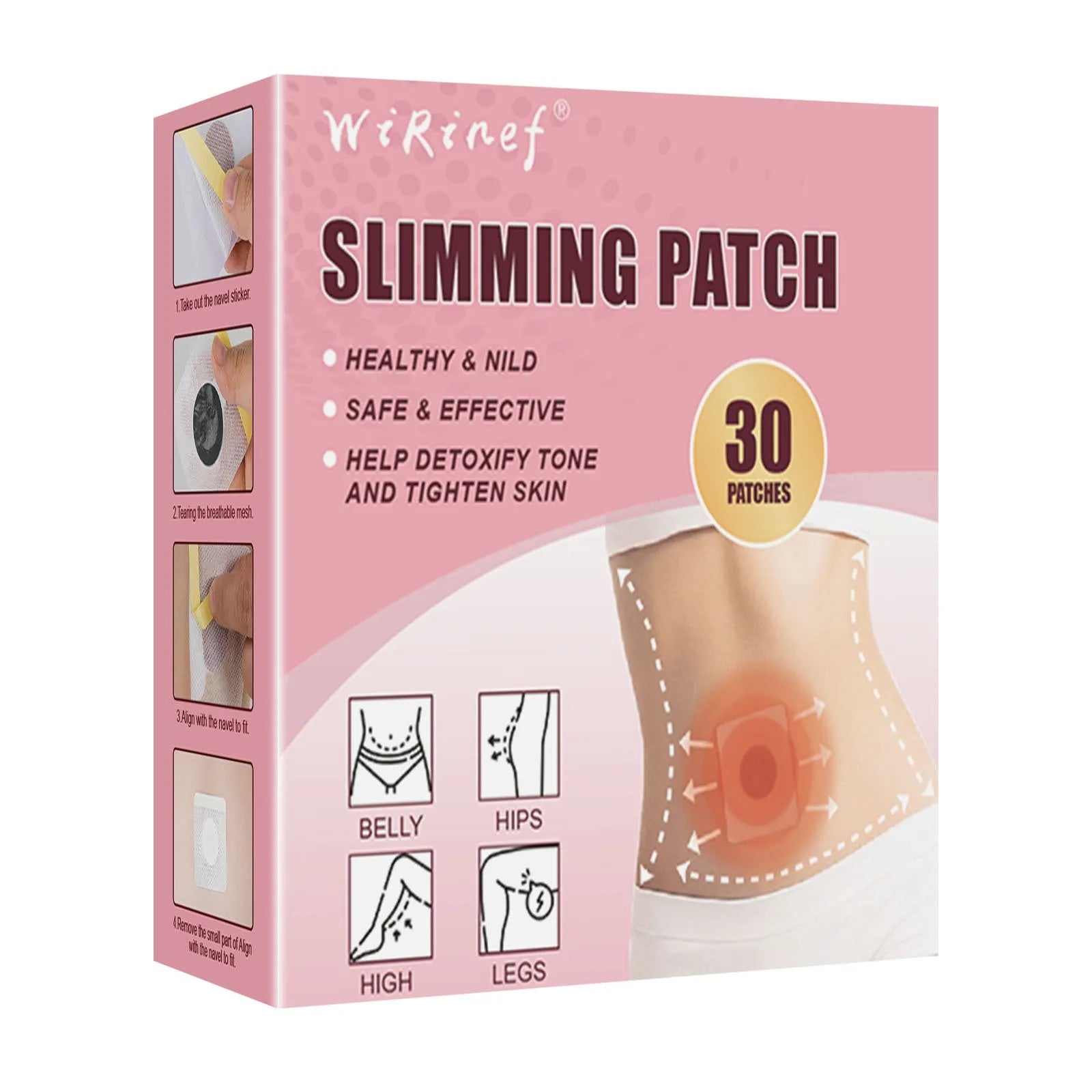 30pcs belly button stickers in box WR9 navel patches