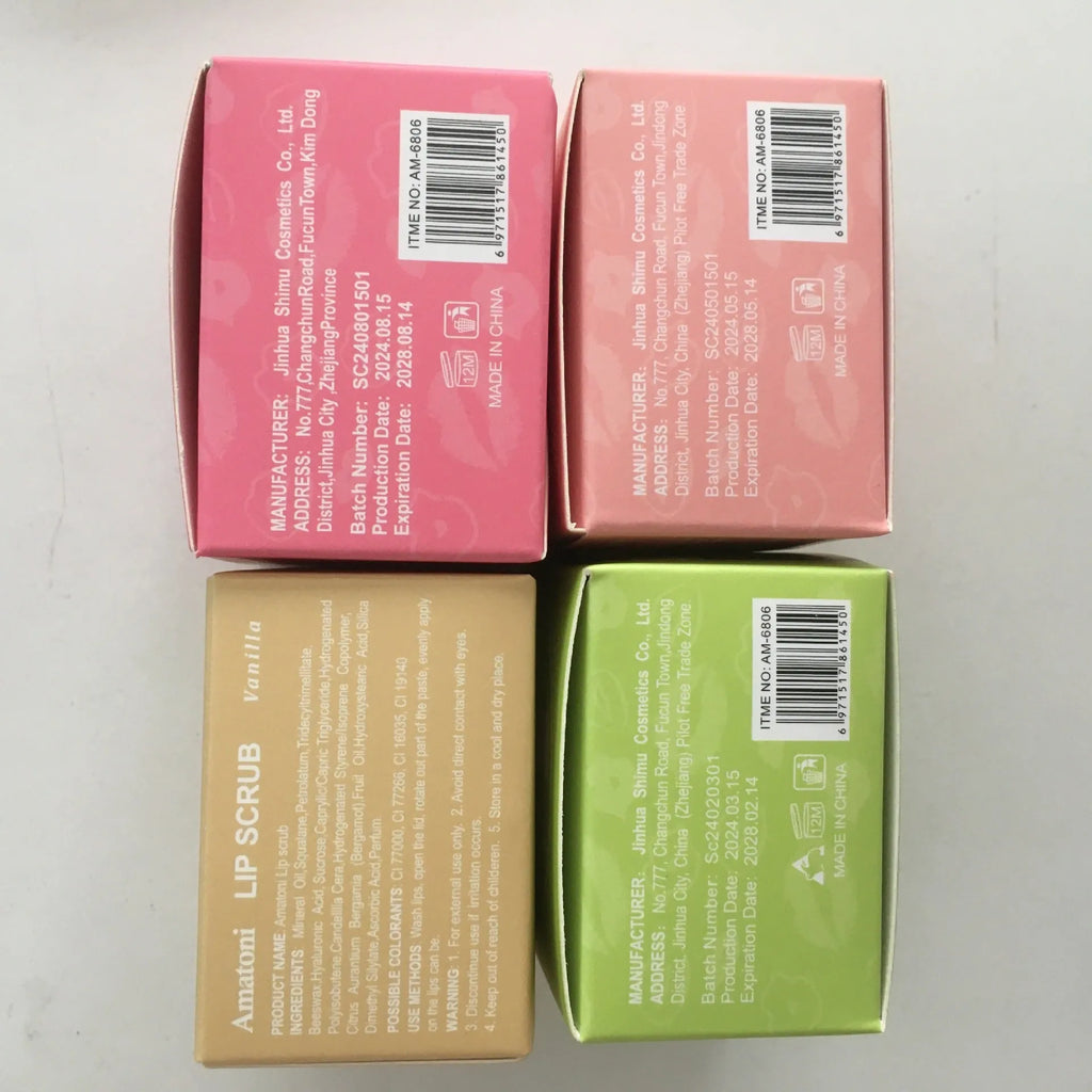 Amatoni lip scrub cream pot in 30g size for exfoliating and moisturising lips.