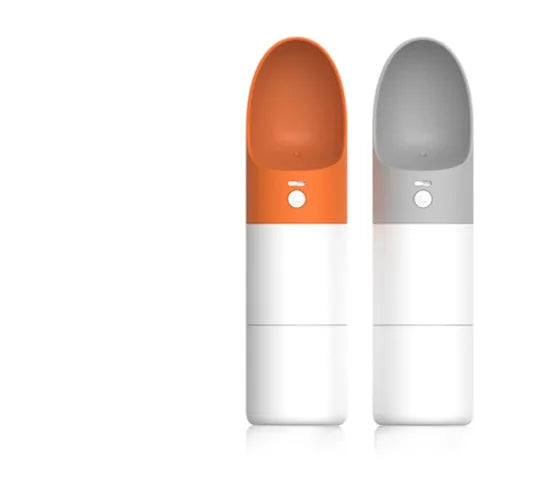 Moestar Rocket pet drinking cup in white-grey colour with one-button lock system and 270ml capacity