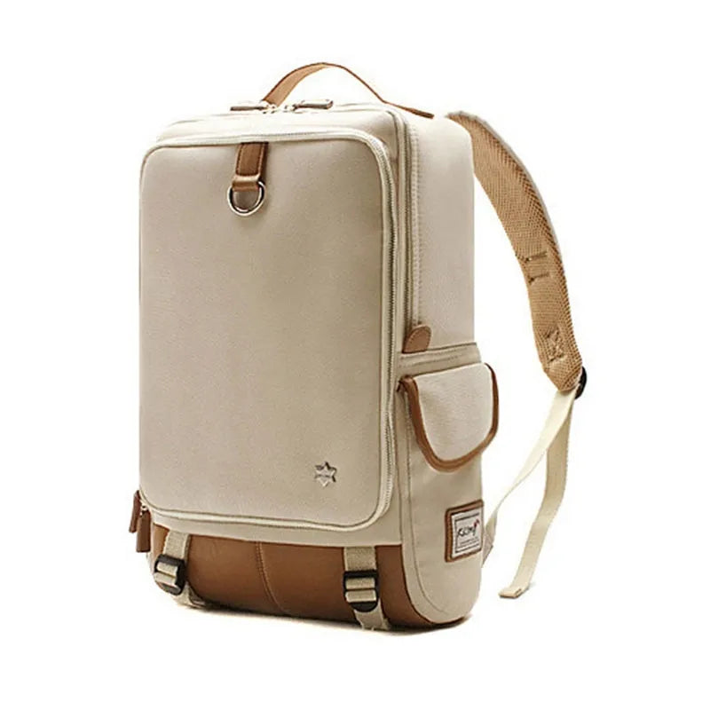 Modern men's large capacity Oxford cloth backpack in army green colour, dimensions 30x16x46cm.