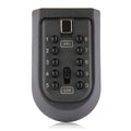 Aluminium alloy password key box mounted on an outdoor brick wall for secure storage.