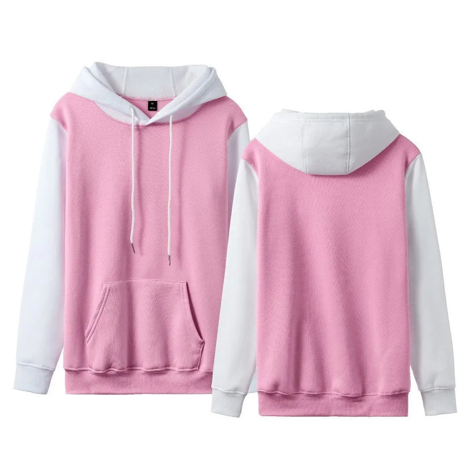 Loose-fit fleece-lined hoodie with contrast colour stitching in a two-tone colour option.
