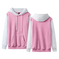 Loose-fit fleece-lined hoodie with contrast colour stitching in a two-tone colour option.