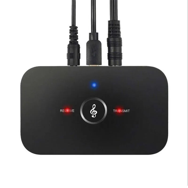 Black Bluetooth 4.1 USB adapter with external power supply for wireless connectivity