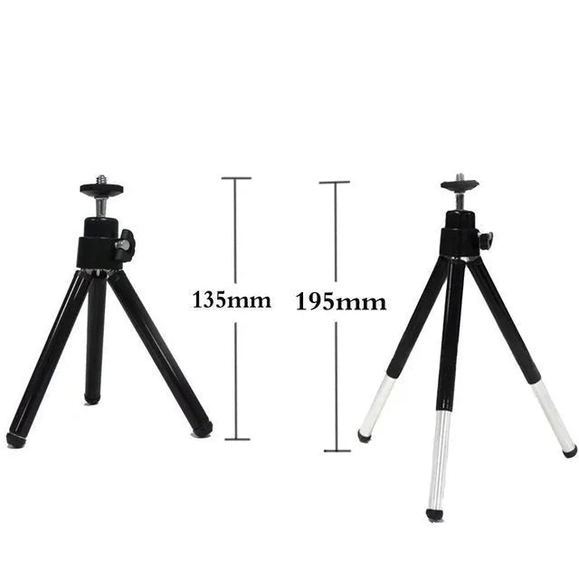 Mini flexible tripod with extendable legs and U-shaped smartphone clip for travel photography