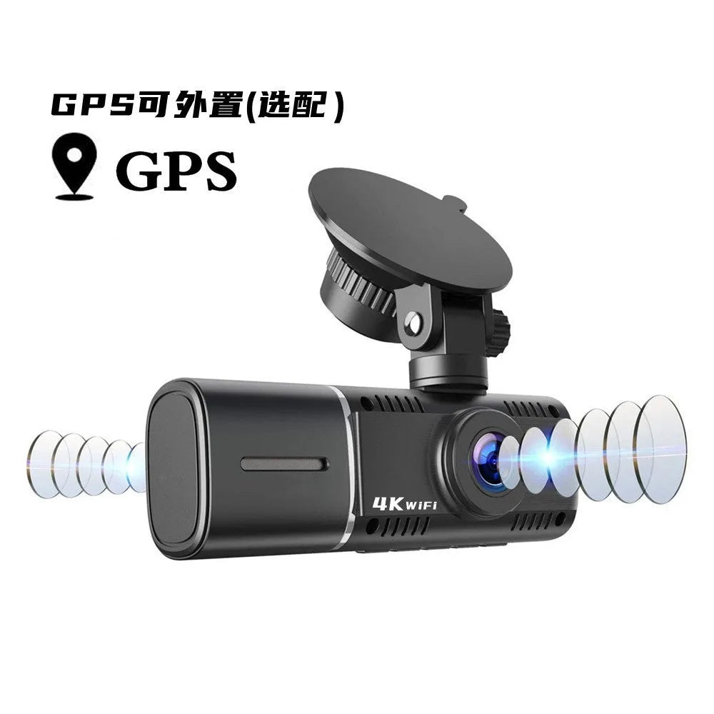 Standard black 1080p dashcam with 1.5-inch screen, showing car charger and stand accessories.