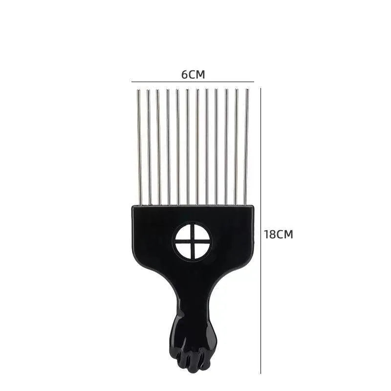 Male creative portable steel needle comb with plastic body over 20cm length