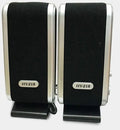 Black USB-powered notebook mini stereo speaker for laptop and desktop computer audio enhancement
