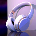 07S Bluetooth headset in Black, head-mounted with Bluetooth 5.0 and battery display, on a simple background