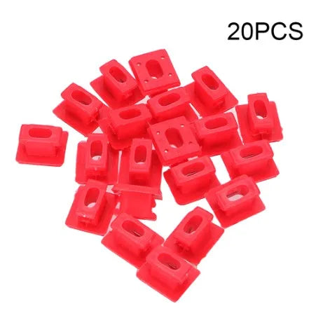 Pack of 10 black plastic BMW door trim panel retaining clips or buckles.