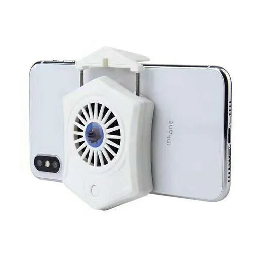 Black and white USB mobile phone radiator cooling fan for smartphone thermal management