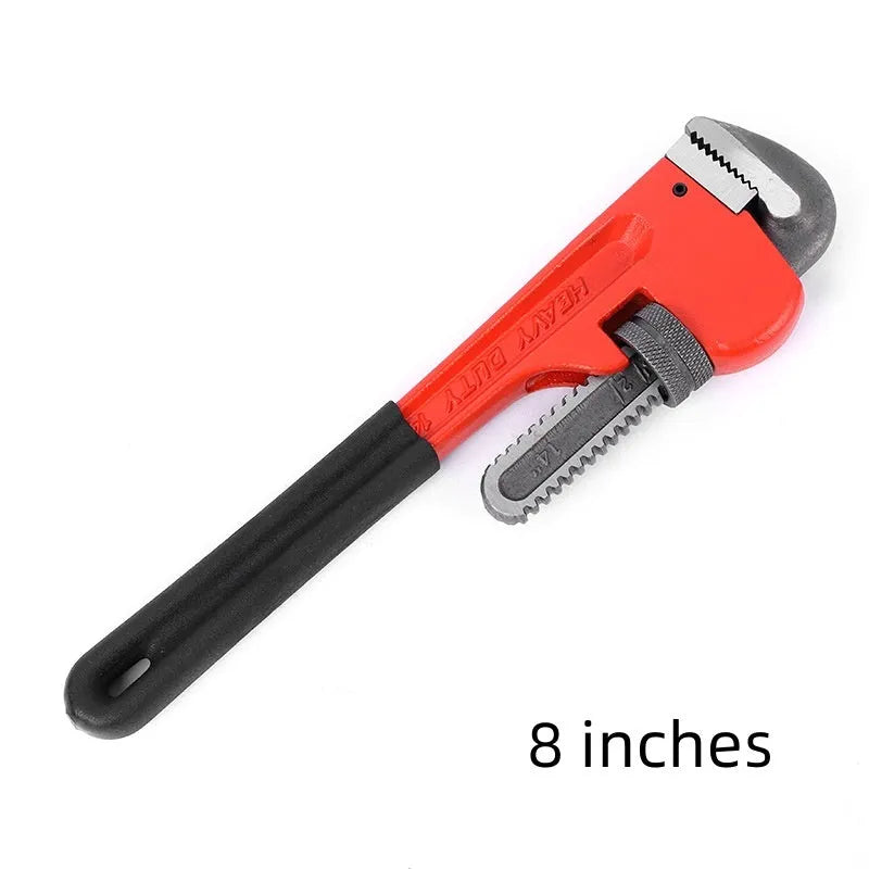 Heavy pipe tongs 45# steel water pipe pliers 10 inch size on white background