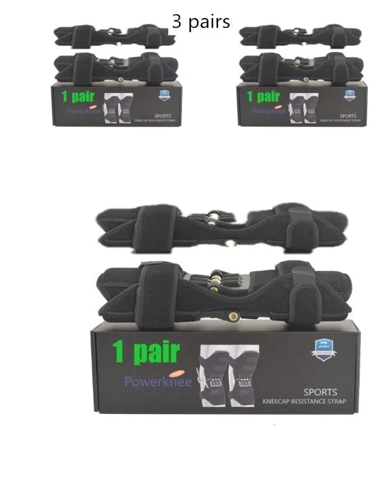 Adjustable knee brace patella support booster with spring mechanism and breathable fabric