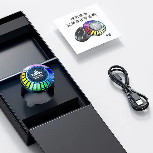 Compact Bluetooth voice control ambience lamp with LED polar light effects