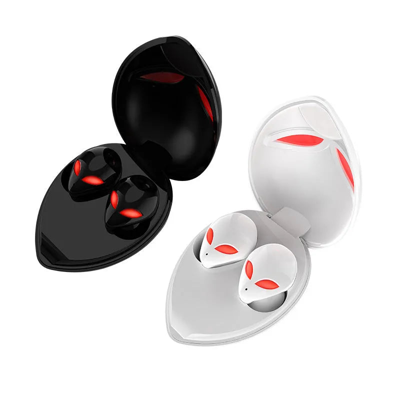 Creative Outer T8 Starman alien design Bluetooth headset with wireless charging case
