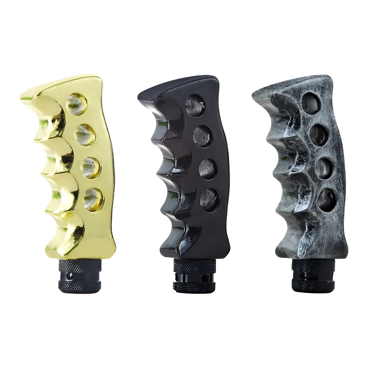 Resin manual gear shift head for automobile modification in black gold and titanium colour options