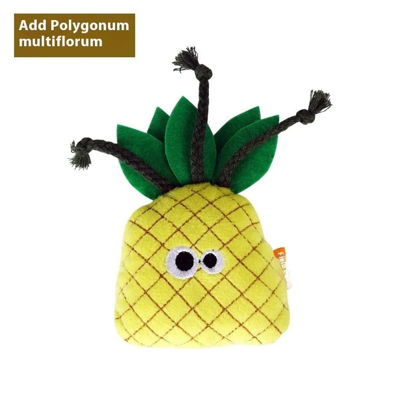 Polygonum multiflorum catnip plush chew toy in food shapes for cats