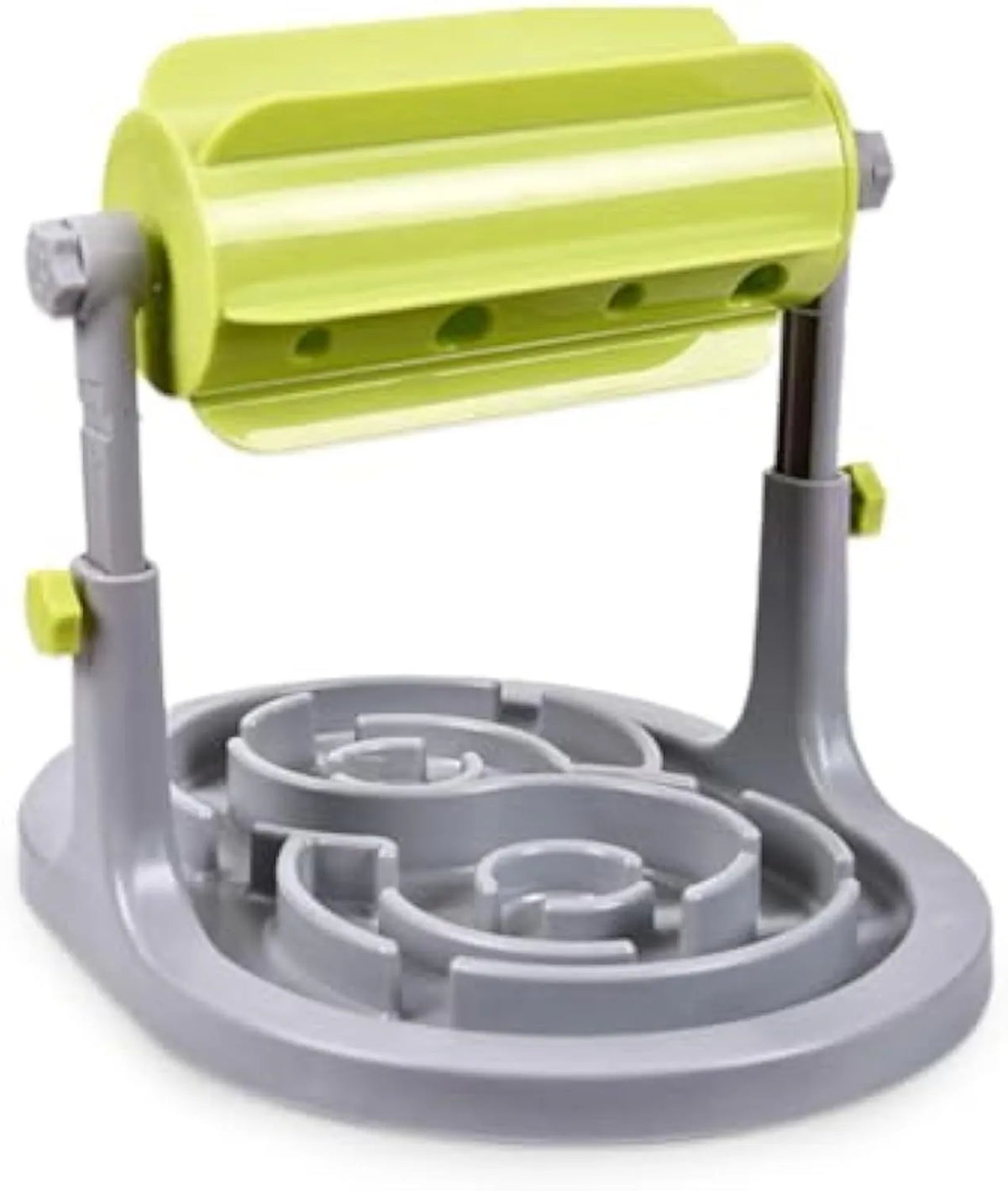 Interactive dog cat food puzzle toy slow feeder with adjustable height in blue, green, and pink colours
