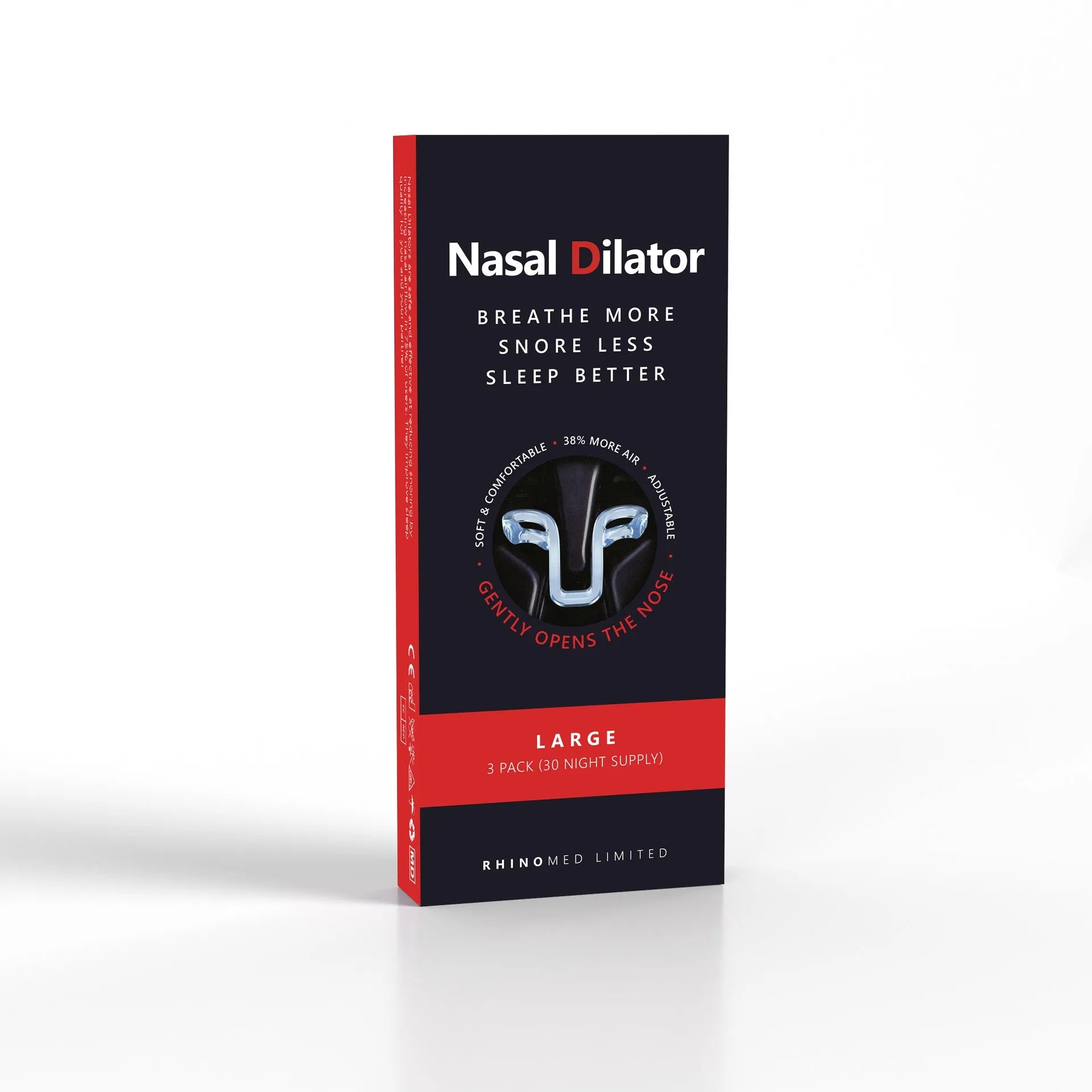 PVC nasal congestion relief strip in four colours Blue Green Purple Red for sleep ventilation