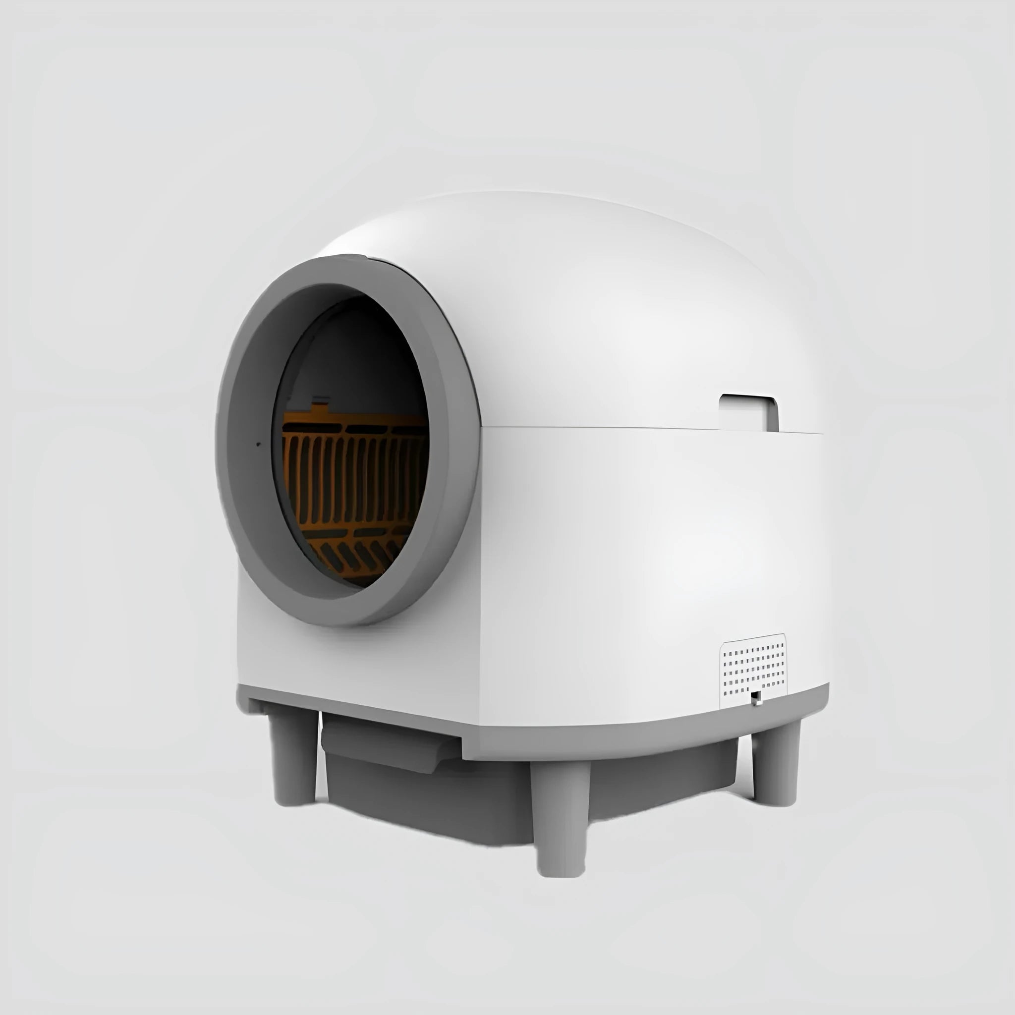 White automatic enclosed litter box for cats up to 10kg with ABS plastic construction