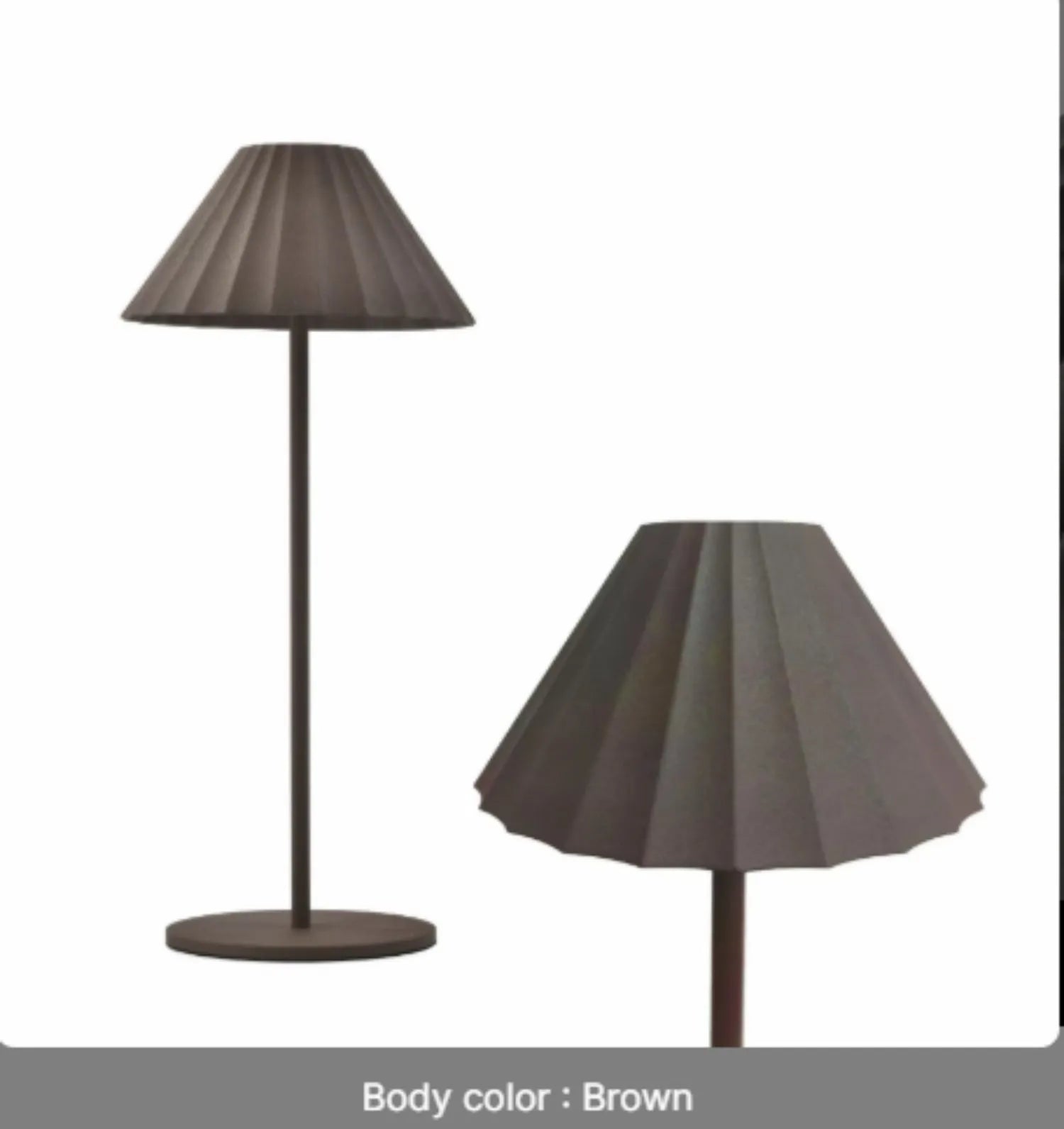 Modern alloy desk lamp in a neutral colour with a touch-sensitive base and a flexible head.