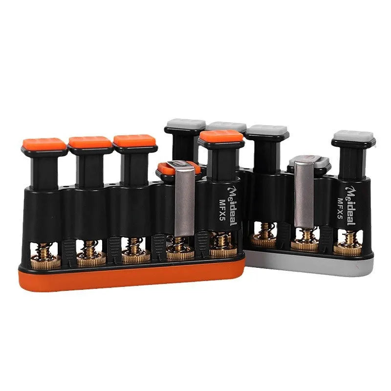 Grey or orange silicone finger trainer for hand muscle development