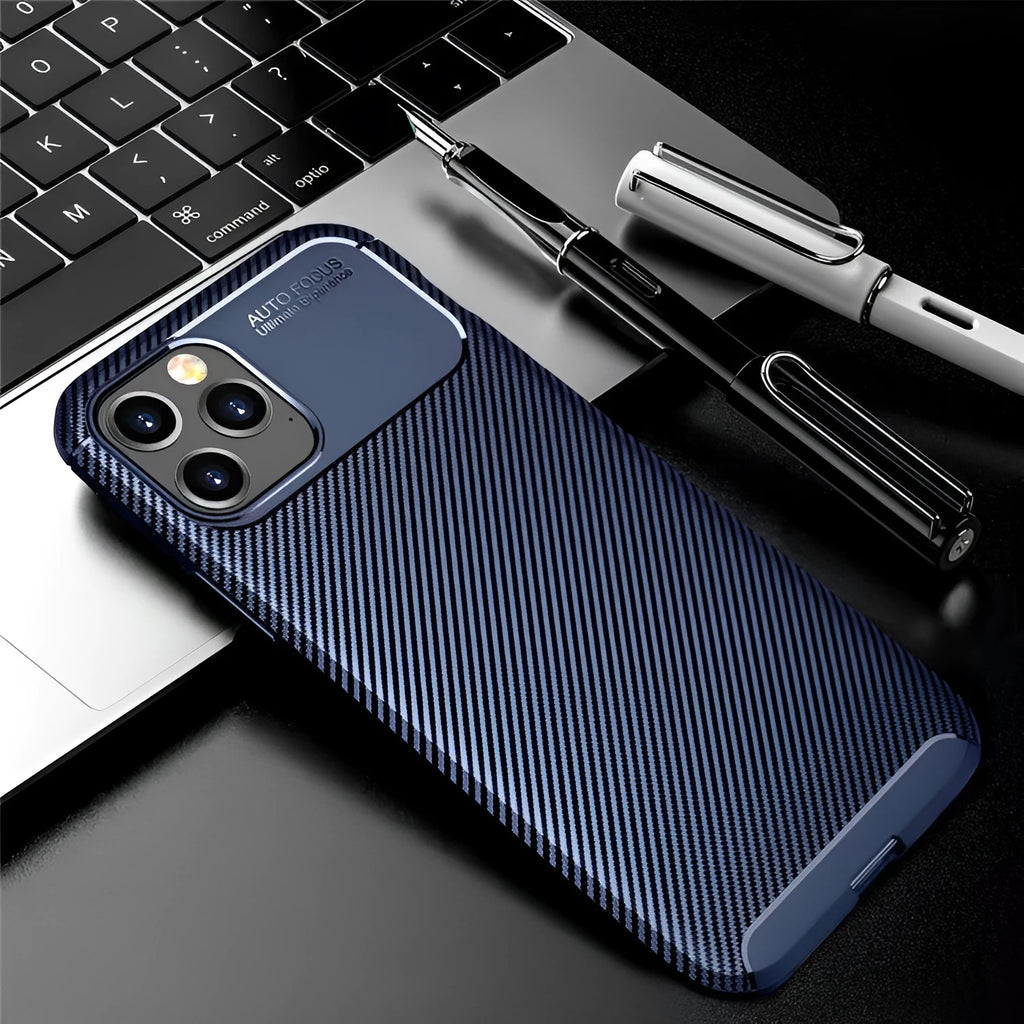 Black silicone iPhone case with simple design for business use